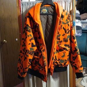 - Cabela's hunter orange quilted hoodie